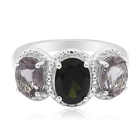 Green Tourmaline Silver Ring