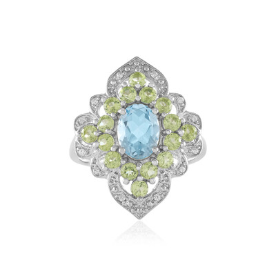 Sky Blue Topaz Silver Ring