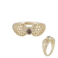 9K Diamond champagne I1 Gold Ring (Ornaments by de Melo)