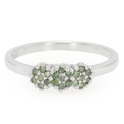 Fancy Diamond Silver Ring