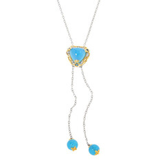 Blue Chalcedony Silver Necklace (Gems en Vogue)