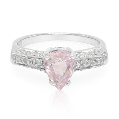 Pink Cuprian Tourmaline Silver Ring