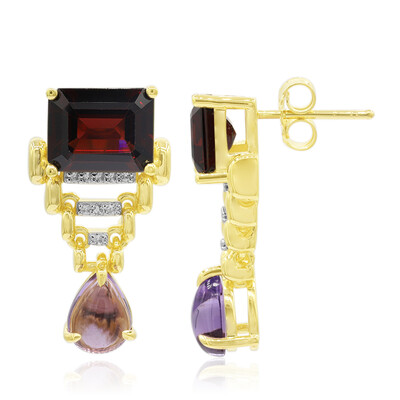 Mozambique Garnet Silver Earrings (Remy Rotenier)
