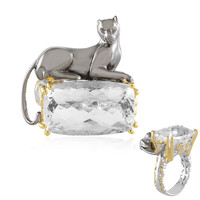 White Quartz Silver Ring (Gems en Vogue)