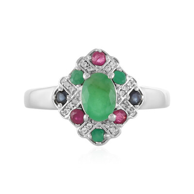 Socoto Emerald Silver Ring
