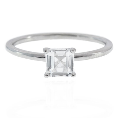 White Topaz Silver Ring