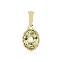 9K Canary Kunzite Gold Pendant