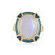 Rainbow Moonstone Silver Ring (Adela Silber)