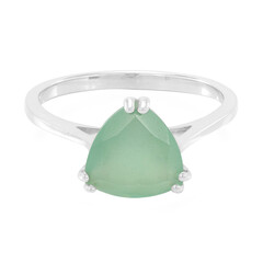 Green Chalcedony Silver Ring