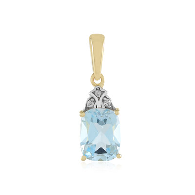 Sky Blue Topaz Silver Pendant