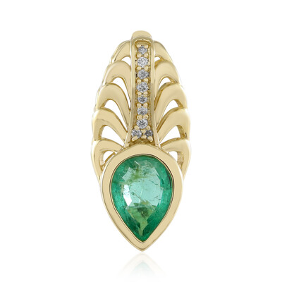 14K AAA Zambian Emerald Gold Pendant (de Melo)