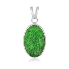 Uvarovite Silver Pendant (Bali Barong)