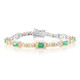 Zambian Emerald Silver Bracelet (Gems en Vogue)
