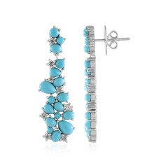 Sleeping Beauty Turquoise Silver Earrings (Dallas Prince Designs)