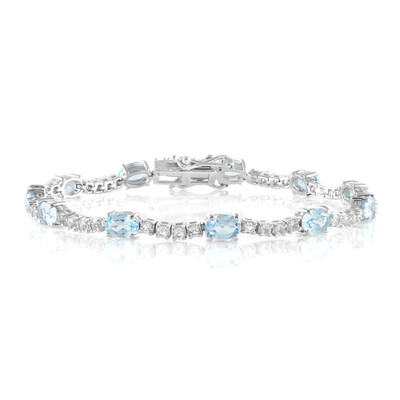 Sky Blue Topaz Silver Bracelet