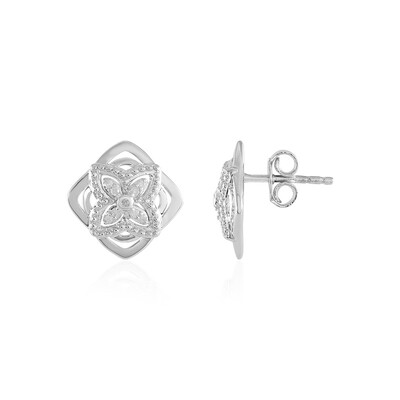 I2 (I) Diamond Silver Earrings
