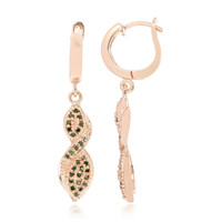 Fancy Diamond Silver Earrings