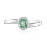 Russian Emerald Silver Ring