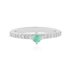 Colombian Emerald Silver Ring