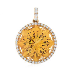 14K AAA Citrine Gold Pendant (de Melo)
