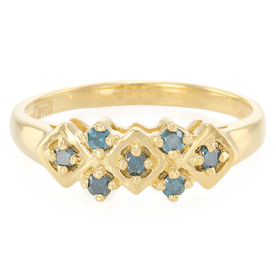 Fancy Diamond Silver Ring