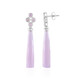 9K Lavender Chalcedony Gold Earrings (KM by Juwelo)