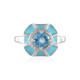 Swiss Blue Topaz Silver Ring