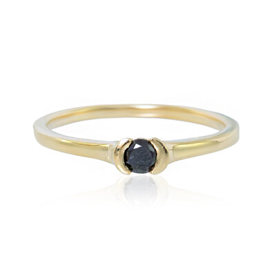 9K Black Diamond Gold Ring