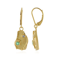 Ethiopian Emerald Silver Earrings