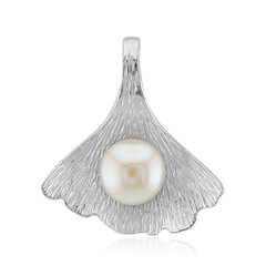White Freshwater Pearl Silver Pendant (Michelle Albala)