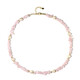 Rose Quartz Silver Necklace (Riya)