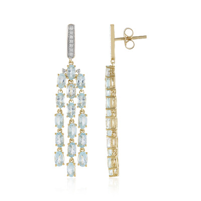 Sky Blue Topaz Silver Earrings