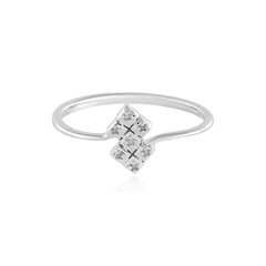 I2 (I) Diamond Silver Ring