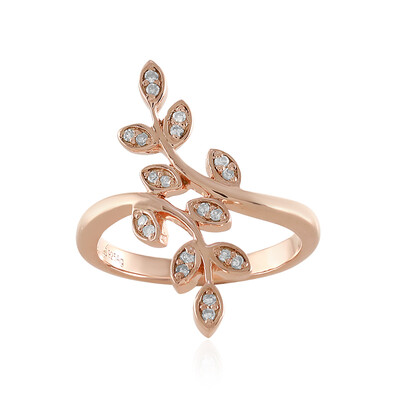 I4 (J) Diamond Silver Ring