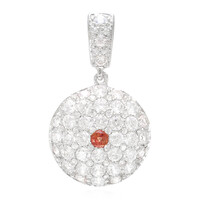 Sunset Ruby Silver Pendant