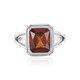 Hessonite Garnet Silver Ring (Adela Silber)