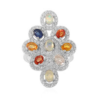 Fancy Sapphire Silver Ring