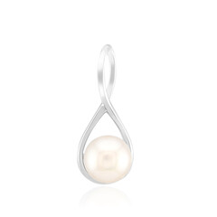 White Freshwater Pearl Silver Pendant (Michelle Albala)