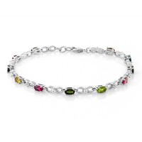 Fancy Tourmaline Silver Bracelet