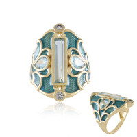 Sky Blue Topaz Silver Ring (Adela Silber)