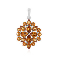 Hessonite Garnet Silver Pendant
