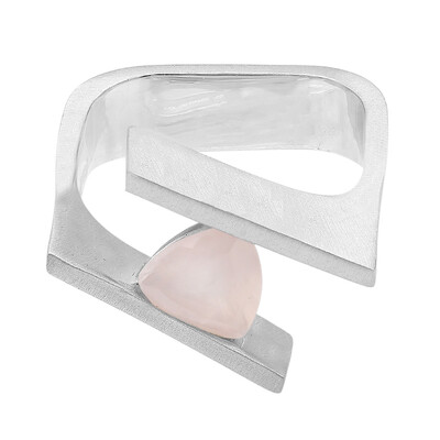 Rose Quartz Silver Ring (MONOSONO COLLECTION)