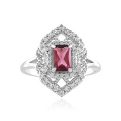 Nigerian Pink Tourmaline Silver Ring