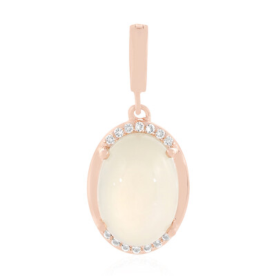 White Moonstone Silver Pendant