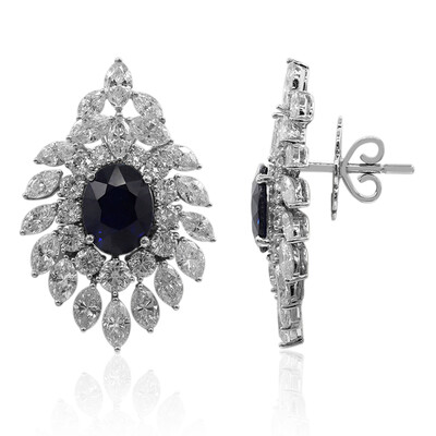 18K Ceylon Sapphire Gold Earrings (Estée Collection)