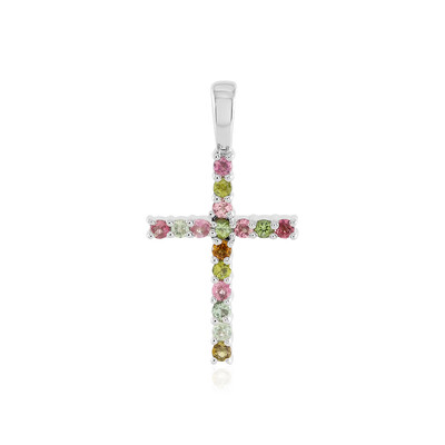 Fancy Tourmaline Silver Pendant