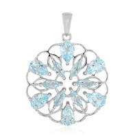 Sky Blue Topaz Silver Pendant
