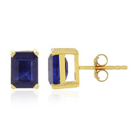 Madagascar Blue Sapphire Silver Earrings