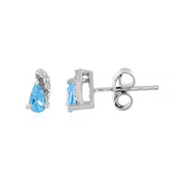 Swiss Blue Topaz Silver Earrings