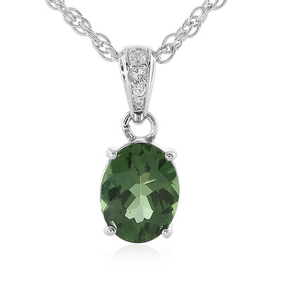 Chrome Apatite Silver Necklace